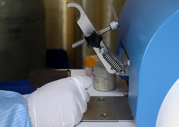 Chemical element analysis experiment of slewing bearing raw materials