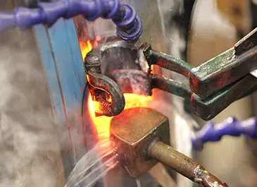 Slewing bearing raceway hardness processing